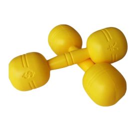 2 Pair Kids Toy Dumbbell with Sand/Plastic Dumbbell for Morning Exercises/Yellow