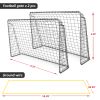 6.55FT Football Goal with Field Ropes, Galvanized Pipe-Including Two Football-Goal for Kids and Adults,Silver