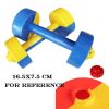 2 Pair Toy Dumbbell / Plastic Dumbbell for Kids Morning Exercises / Yellow&Red