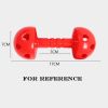 2 Pairs Dance/Gymnastics Mushroom Shape Toy Dumbbell Plastic Dumbbell with Bell