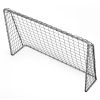 6.55FT Football Goal with Field Ropes, Galvanized Pipe-Including Two Football-Goal for Kids and Adults,Silver