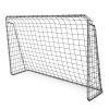 6.55FT Football Goal with Field Ropes, Galvanized Pipe-Including Two Football-Goal for Kids and Adults,Silver