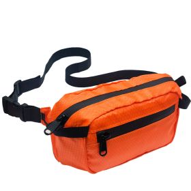 Mountaineering Outdoor Thermal Waist Bag Sports Crossbody Folding Bag Multifunctional Large-capacity (Option: Orange-27 × 12CM)