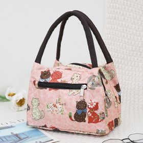 Cosmetic Bag Bag Women's Handbag Oxford Cloth Lunch Box Bag Lunch Bag Mummy Bag For Work Shopping Small Cloth Bag (Option: Cats)