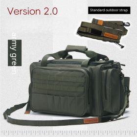 Outdoor Camping Picnic Wild Tableware Storage Tactical Compartment Sundries Portable Shoulder Bag (Option: Army Green)