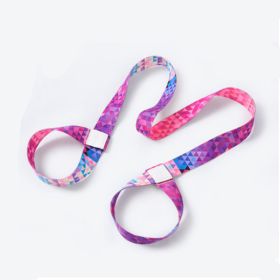 Factory Direct Sales Digital Printing Yoga Mat Strap Nylon Colorful Ratchet Tie Down Storage Belt Rope Yoga Stretch Belt (Option: Colorful)