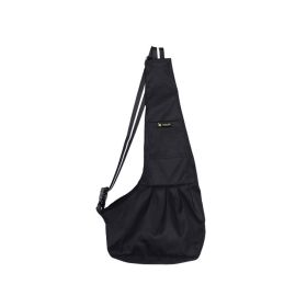 Oxford Cloth Cross Border Sling Messenger Outing Portable Cat Bag (Option: Black-M)