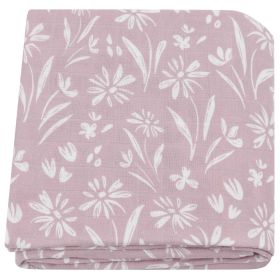 Bamboo Cotton Cloth Bag Single Baby Wrapping Blanket Cover Blanket (Option: Taro Ball Purple Flower-120x120)