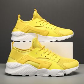 Men's Fashion Low Top Casual Shoes (Option: Yellow-41)