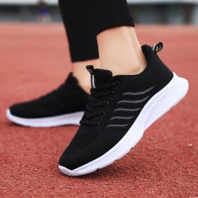 Running Women's  Middle-aged Leisure Mesh Surface Shoes (Option: Bao 205 Black-36)