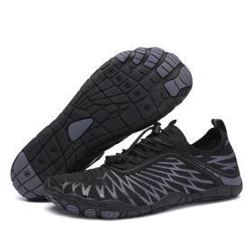 Men's And Women's Fashion Casual Outdoor Skin Soft Bottom Water Shoes (Option: 8305 Black-37)