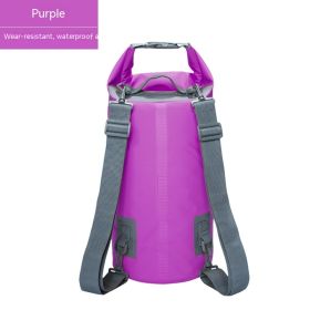 Waterproof Bag PVC Waterproof Bag Swimming Beach Drifting Camouflage Backpack (Option: Purple-5L)