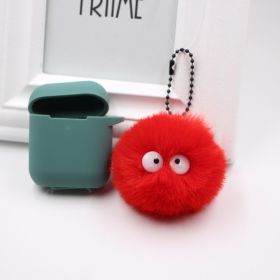 Dust Elf Small Briquette Keychain Pendant Plush Round Student Schoolbag Key Pendant (Option: Red-Coal Elf Pendant)