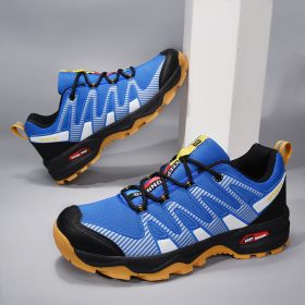 Plus Size Men's Trendy Unique Casual Sports Shoes Off-road Outdoor Climbing Boots (Option: ZH K800 Sapphire Blue-39)