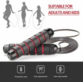 Jump Rope Gym Aerobic Exercise Boxing Skipping Adjustable Bearing Speed Fitness XH (default: default)