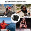 Breathable Fitness Gloves Gym Weightlifting Thin Non-slip Half Finger Cycling Gloves Equipment Yoga Bodybuilding Training Sports Grey Color