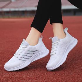 Running Women's  Middle-aged Leisure Mesh Surface Shoes (Option: Bao 205 White-37)