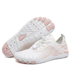 Men's And Women's Fashion Casual Outdoor Skin Soft Bottom Water Shoes (Option: 8305 White-37)