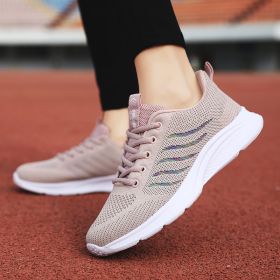 Running Women's  Middle-aged Leisure Mesh Surface Shoes (Option: Bao 205 Pink-37)