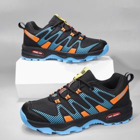 Plus Size Men's Trendy Unique Casual Sports Shoes Off-road Outdoor Climbing Boots (Option: ZH K800 Black Orange-40)