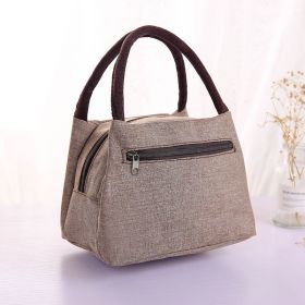 Cosmetic Bag Bag Women's Handbag Oxford Cloth Lunch Box Bag Lunch Bag Mummy Bag For Work Shopping Small Cloth Bag (Option: Denim Khaki)