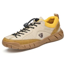 Outdoor Casual Sneaker Mountain Climbing Shoes (Option: Gray Yellow-36)