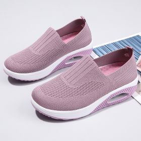 Women's Middle-aged And Elderly Mom Mesh Outdoor Running Shoes (Option: Pink-37)