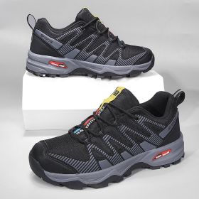 Plus Size Men's Trendy Unique Casual Sports Shoes Off-road Outdoor Climbing Boots (Option: ZH K800 Black-40)