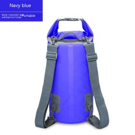 Waterproof Bag PVC Waterproof Bag Swimming Beach Drifting Camouflage Backpack (Option: Dark Blue-30L)