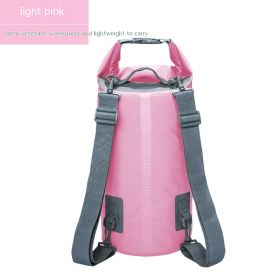 Waterproof Bag PVC Waterproof Bag Swimming Beach Drifting Camouflage Backpack (Option: Light Pink-20L)