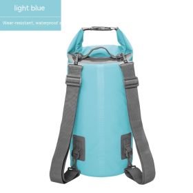 Waterproof Bag PVC Waterproof Bag Swimming Beach Drifting Camouflage Backpack (Option: Light Blue-15L)