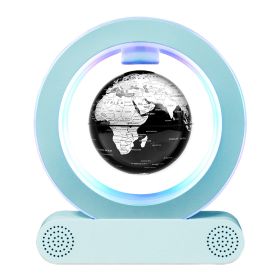 Magnetic County Floating Earth Instrument Bluetooth Speaker Decoration Crafts Strange (Option: Blue English Silver Ball Body-EU)